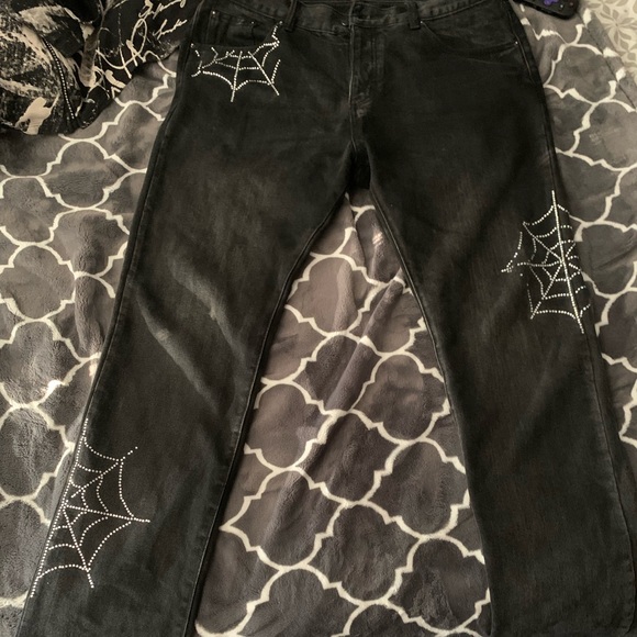 Bling webbed pants nice fit